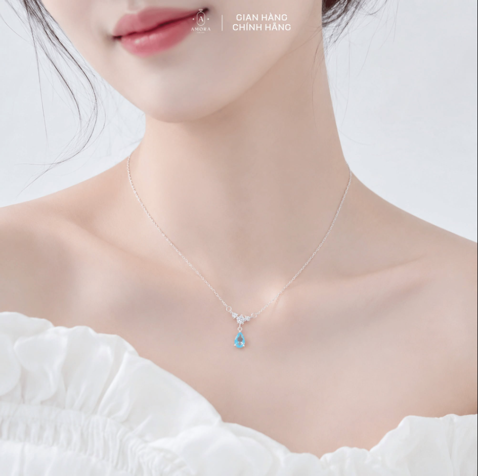 Mẫu dây chuyền bạc nữ mệnh thủy
