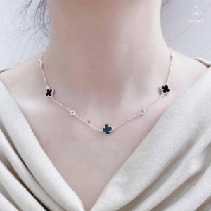 Dây chuyền bạc nữ cỏ bốn lá