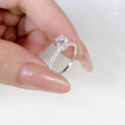 Nhẫn bạc nữ AMORA JEWELRY thiết kế basic nhỏ xinh bạc ta S990 NN008