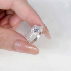 Nhẫn bạc nữ AMORA JEWELRY thiết kế basic nhỏ xinh bạc ta S990 NN008