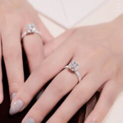 Nhẫn bạc nữ AMORA JEWELRY thiết kế tinh tế thanh lịch bạc ta S990 NN007