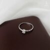 Nhẫn bạc nữ AMORA JEWELRY thiết kế viền mảnh bạc ta có size tay NN005