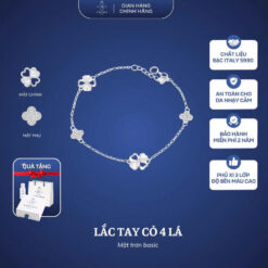 Lắc Tay Nữ AMORA Jewelry Cỏ Bốn Lá May Mắn LT004