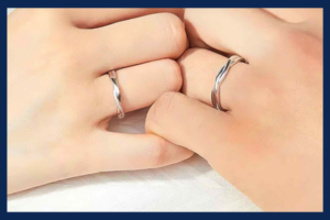 nhẫn đôi bạc biểu tượng vô cực