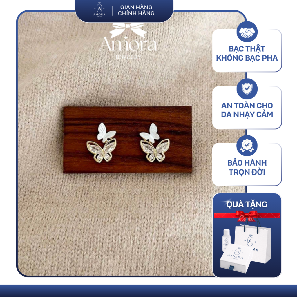 Mua Bông Tai Bạc Nguyên Chất Ở Đâu Uy Tín? Amora Jewelry trao chọn niềm tin
